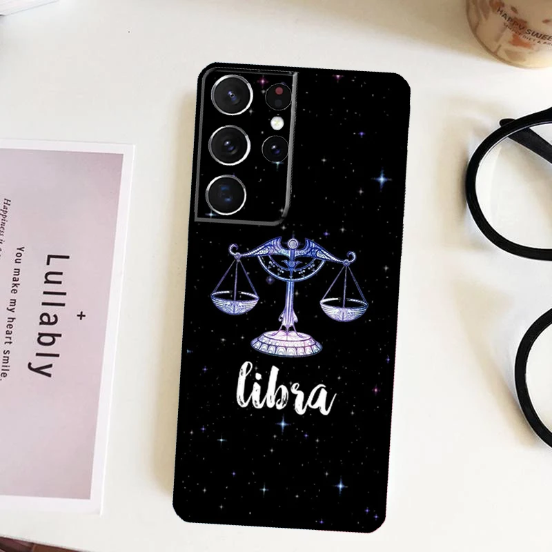 Zodiac Libra Balance Case For Samsung Galaxy S23 S22 Ultra S20 S21 FE S8 S9 S10 Plus Note 10 20 Ultra Cover Coque