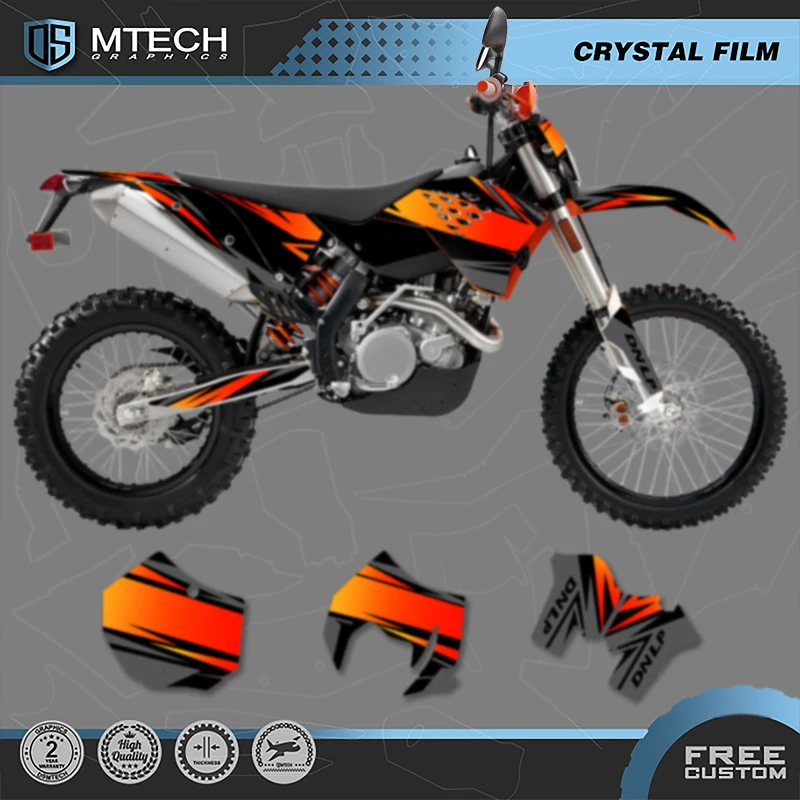 

DSMTECH Motorcycle Graphics Background For KTM SX SXF 2007 2008 2009-10 EXC EXCF 125 250 300 450 2008 2009 2010-11 007