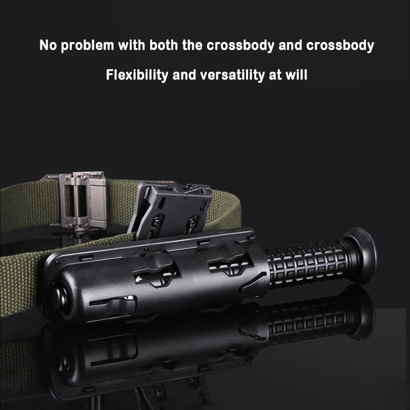 360°Rotating Telescopic Baton Pouch: Expandable Baton Holsters, BatonHolder, Swivelling Flashlight Holsters & ABS Case 1PC