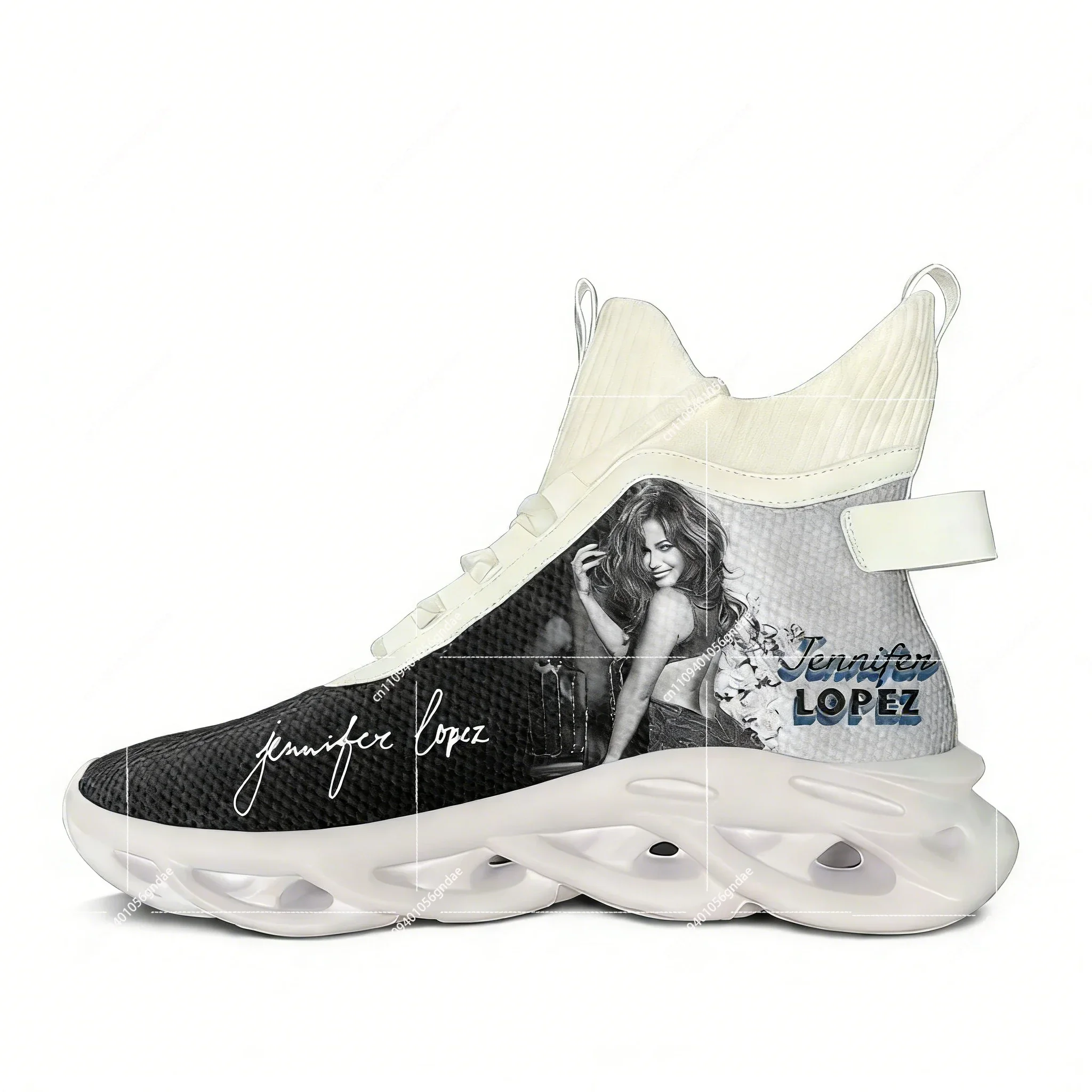 

Jennifer Lopez Hip hop Singer High Top Flats Sneakers Men Women Hiking Sneakers Travel Mountaineering Shoes Running Shoes