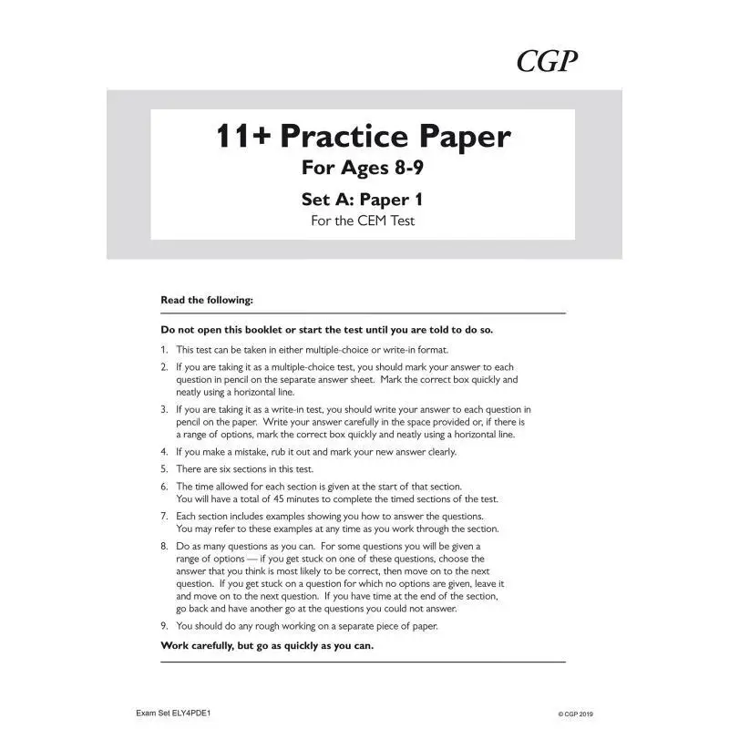 11 CEM Practice Papers  Ages 89 With Parents Guide  Online Edition CGP Books Coordination Group Publications 9781789082463 Book