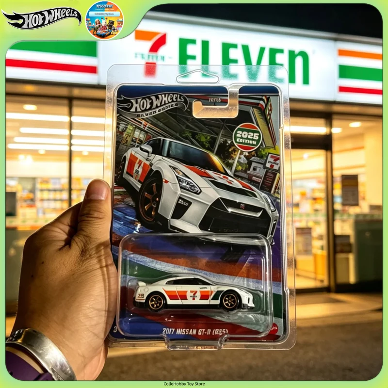 Hot Wheels 1/64 Diecast Car Model 2017 Nissan Gt-R R35 7-Eleven 2026 Edition Collectible Vehicle Toy Adult Hobbyist Hobby Gift