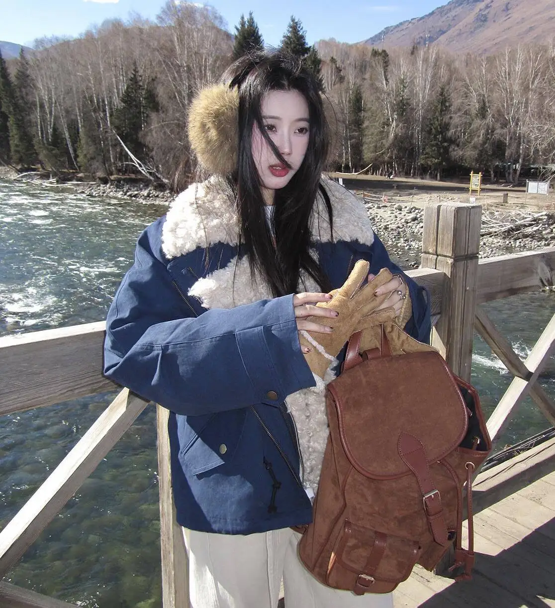 

Парки женские байкерские осенние шерстяные на флисовой подкладке высококачественные с рюшами и рюшами с карманами без пуговиц элегантные вневременные офисные парки для мам