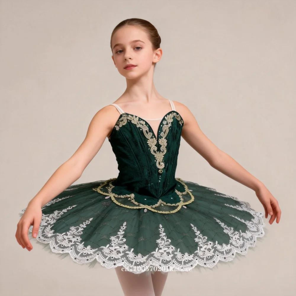 Ballett-Tutu Professionelles Jugend-Ballettkleid Mädchen Kinder Bauchtanz-Kleidung Bühnen-Performance-Kostüm Rock
