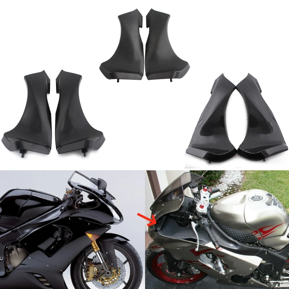 

Motorcycle Accessories ABS Front Tube Side Cover Panel Air Duct Cover Fairing Cowl For Kawasaki Ninja ZX6R ZX 6R 2005-2006