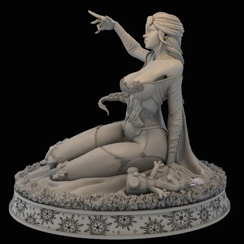 

1/24 Scale Resin Anime Figure Miniatures GK Model Kit Diy Encanto Princess Elsa Unassembled Diorama and Unpainted StatuettesToys