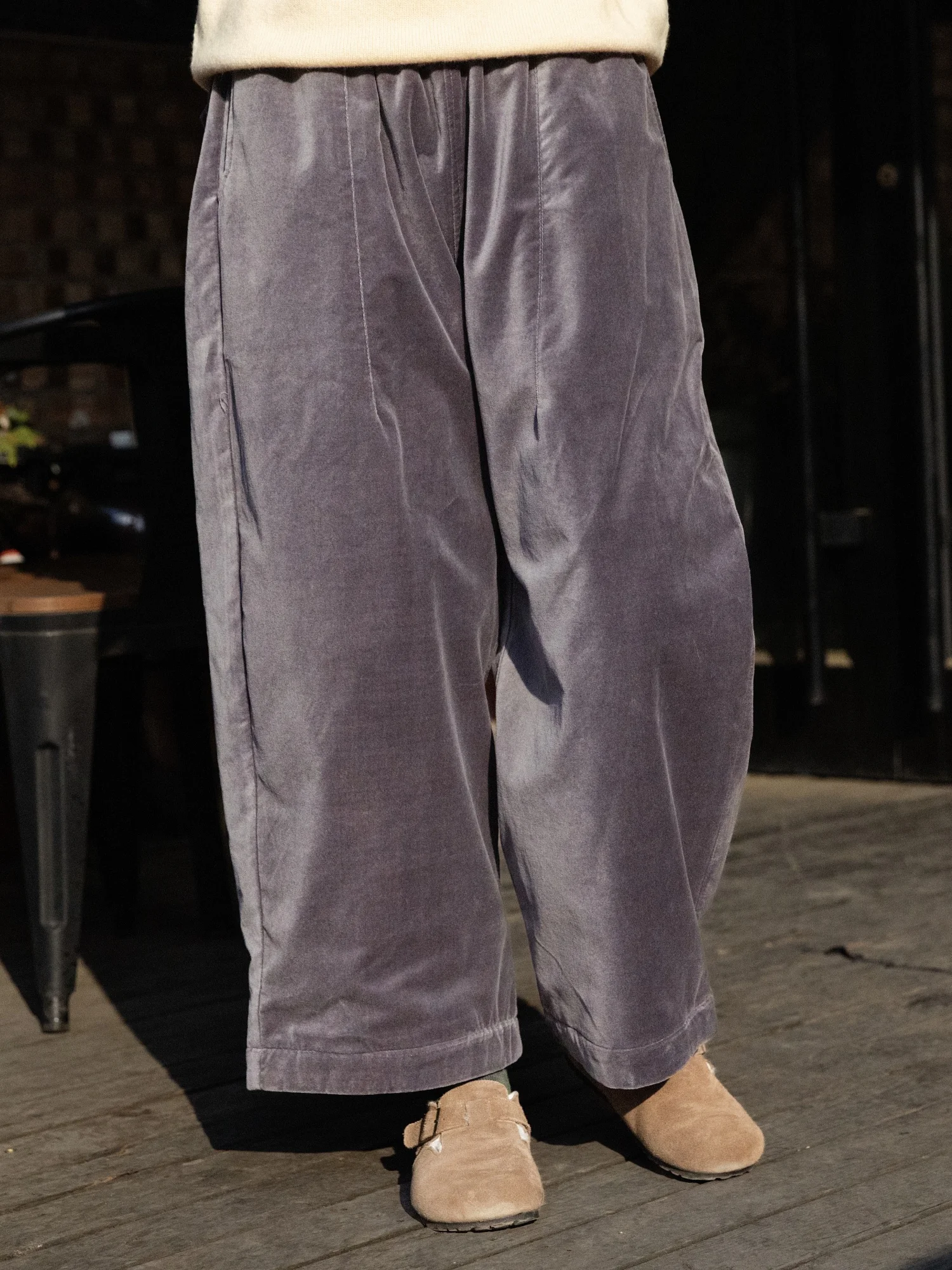 

Yiwenshacity Original Simple Pure Cotton Flannel Casual Pants Women Loose Versatile Natural Waist Wide Leg Pants