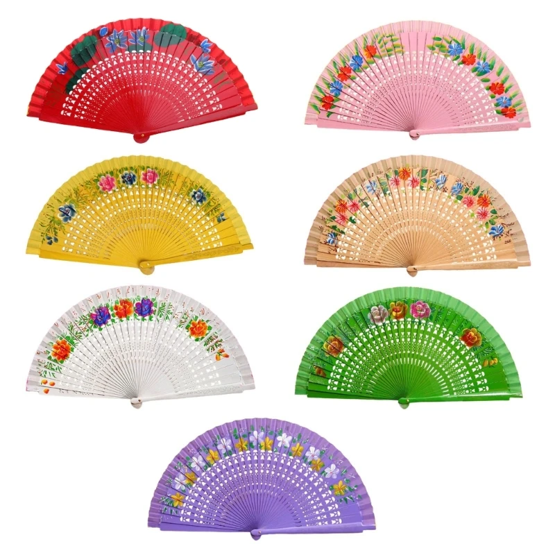 Hand Painting Dance Fan Vintage Foldable Fan Elegant and Attractive For Dance, Festival, Decoration