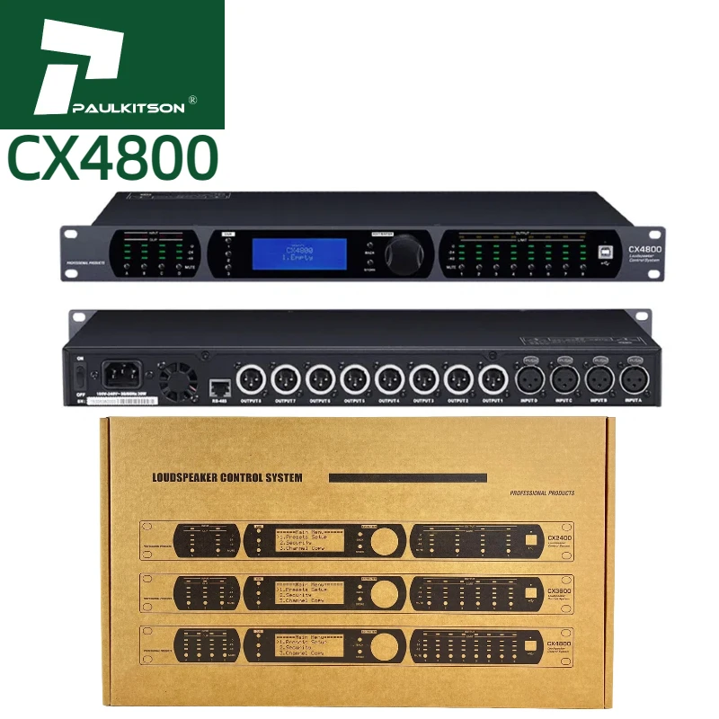 Professional Audio Processor CX4800 96kHz Sampling Rate DSP Audio Equipment Metal Shell