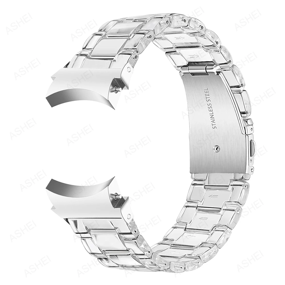 No gaps strap for samsung galaxy watch 6 4 band classic 46mm 47mm clear bracelet galaxy watch 7 6 4 5 pro 44mm 40mm no gap band