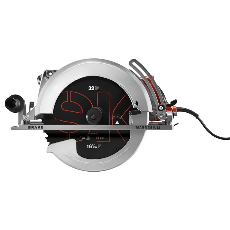 Magnesium Worm Drive  Circular Saw Tough, durable magnesium die-cast footplate ensures accurate cuts every time