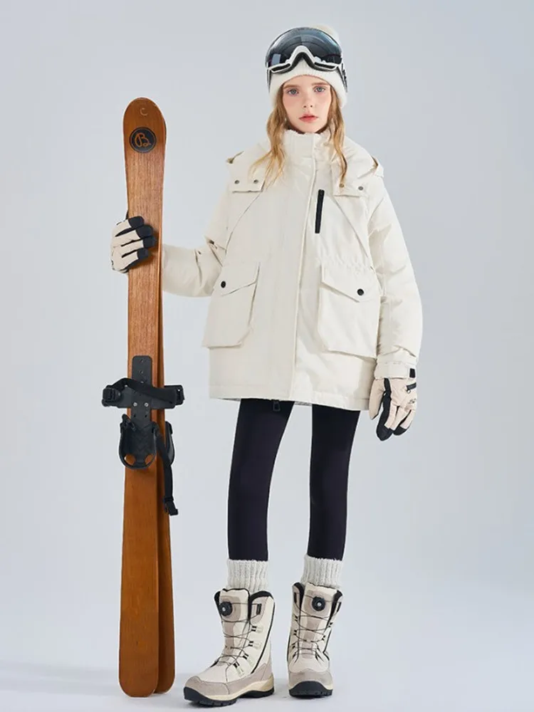 Mädchen-Skijacke mit Kapuze, Winterparka, dick, warm, wasserdicht, Kinder-Schneejacke, winddicht, Outdoor-Skijacke für Kinder von 5-14 Jahren, A5120 – Detail 10