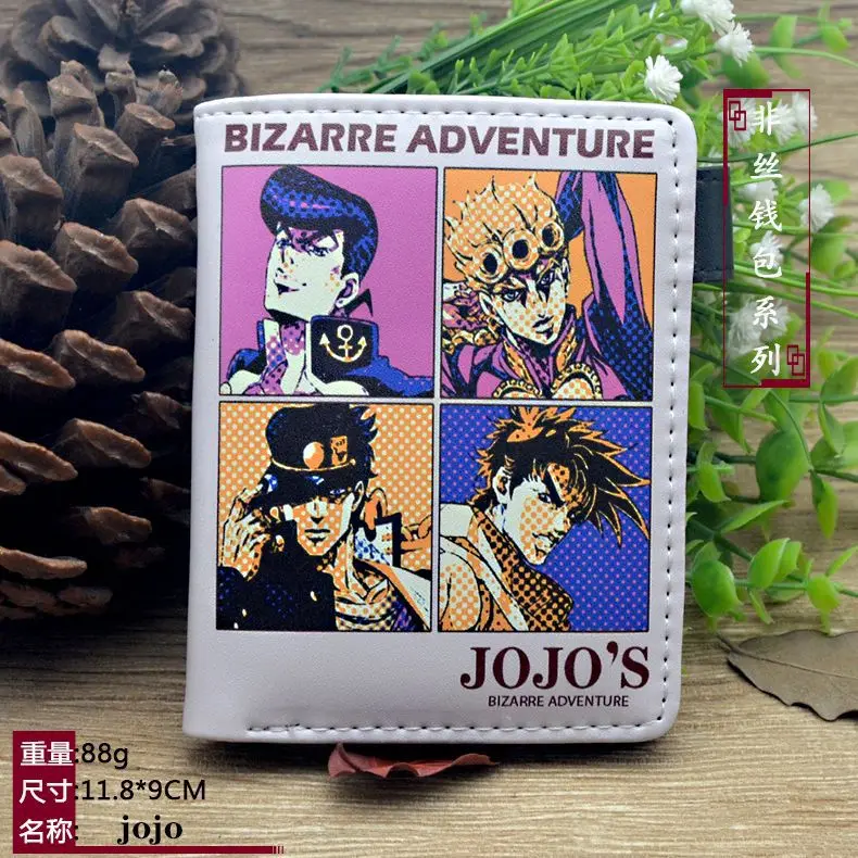 JoJos Jonathan Joestar Jonathan Kujo Jotaro Guido Mista Narancia Ghirga Trish Una Snap-fastener Short Folding Wallet