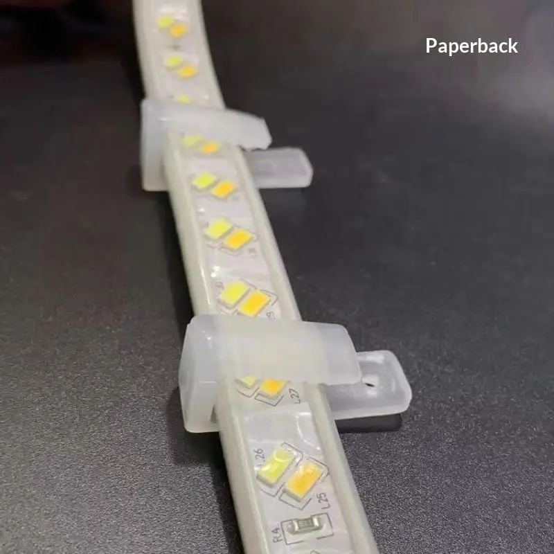 50Pcs 8-20mm LED Strip Connector Clips Durable Fix Holders Compatible with 3014 3528 5050 Strips for Home Theater Backlighting
