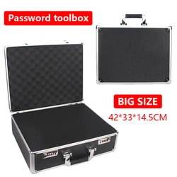 Portable Aluminum Password Tool Box Organizer Shockproof Tool Case Safety Instrument Case Suitcase Storage Box Hard Case Toolbox