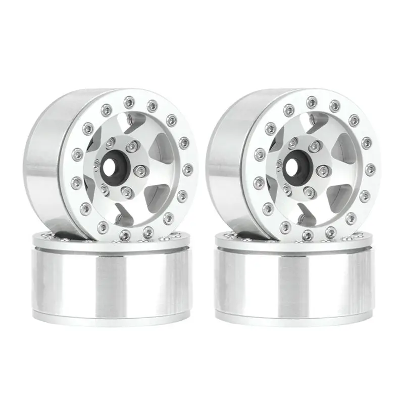 

Silver-Edged 1.55 Inch Metal Wheel Tire Climbing Car AX90069 For JIMNY CC01 Durable Easy Install