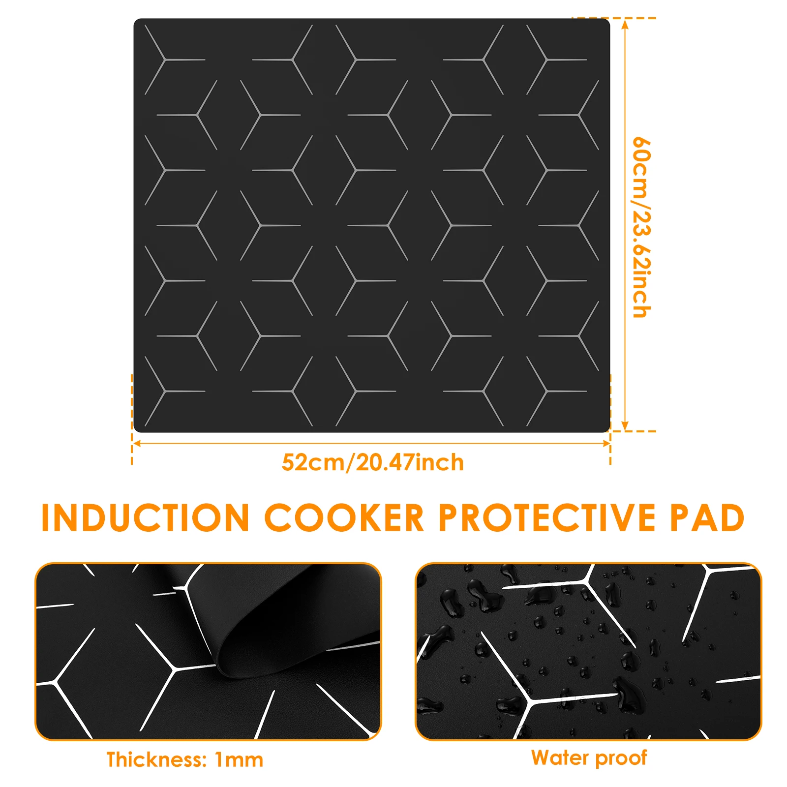 Induction Hob Protector Mat Silicone Cooktop Mat Fireproof Protection Induction Baking Plate Protector Kitchen Accessories