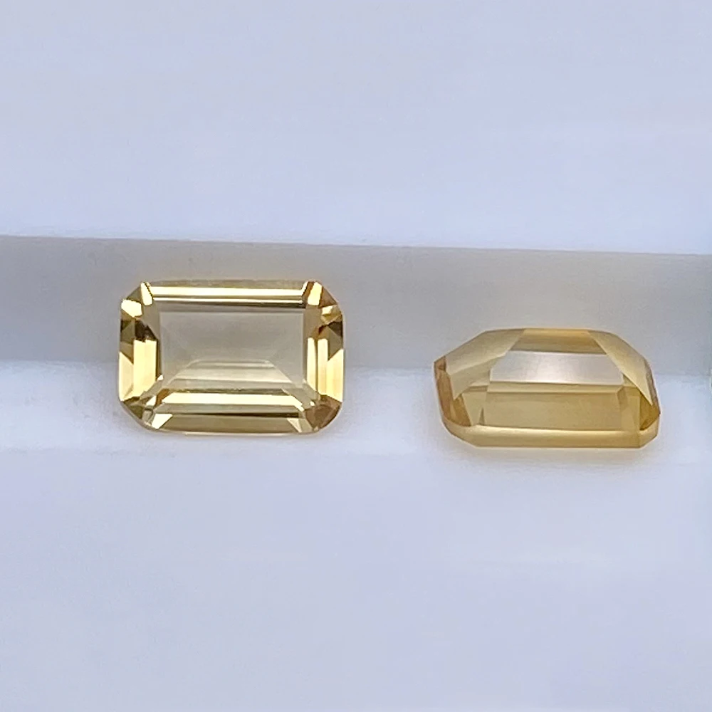 20 piezas de alta calidad, citrino Natural auténtico, faceta octagonal amarilla, corte 3x5mm-8x10mm, piedras preciosas semipreciosas sueltas para joyería