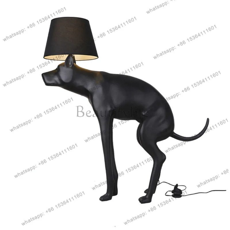 Resin simple living room bedroom study art animals little black dog