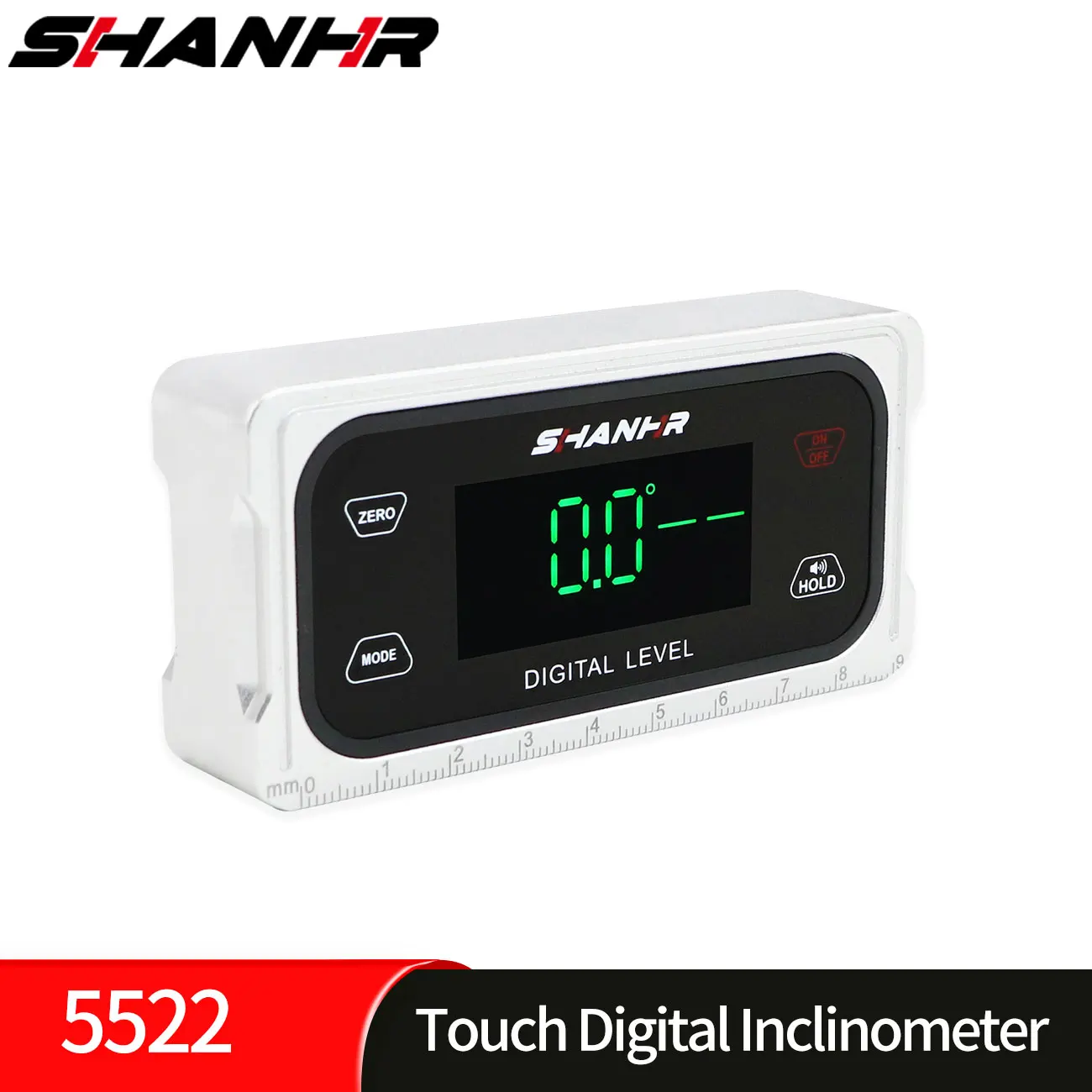SHANHR Touch Digital Inclinometer Single Axis 4x90° Dual Axis ±60° Buzzer Alarm 3 Units Angle Gauge Dual Mode Level Meter