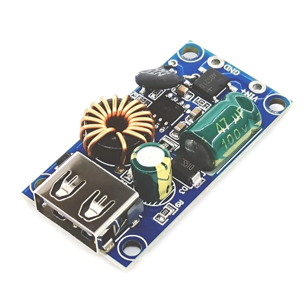 DC-DC Step-Down Power Module DC 9-85V to DC 5V 12V Buck Converter Module USB Type-C Mobile Phone Charge Adapter