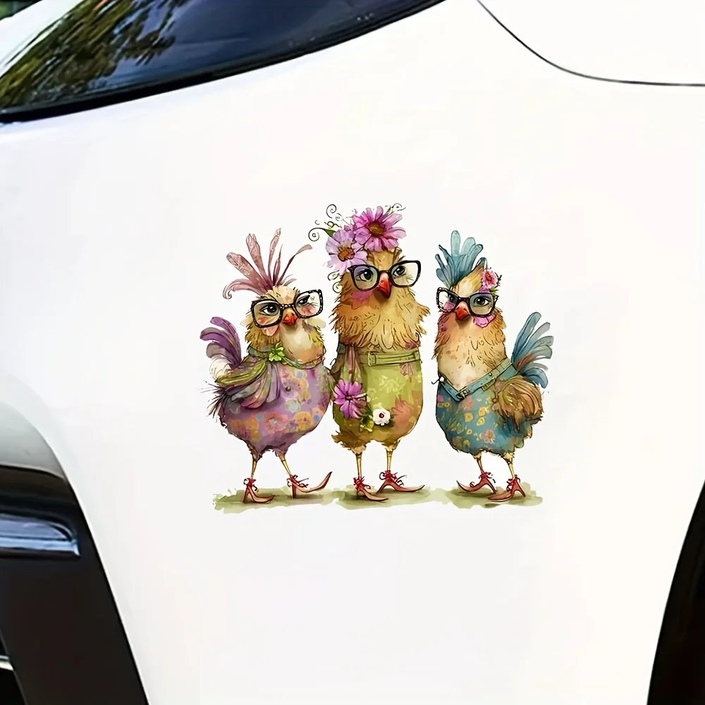 قطعة واحدة من ملصق الديك المذهل من الفينيل - التصاق مقاوم للماء ومتعدد الأسطح للسيارات والشاحنات والجدران والنوافذ - ديكور حيوي #5