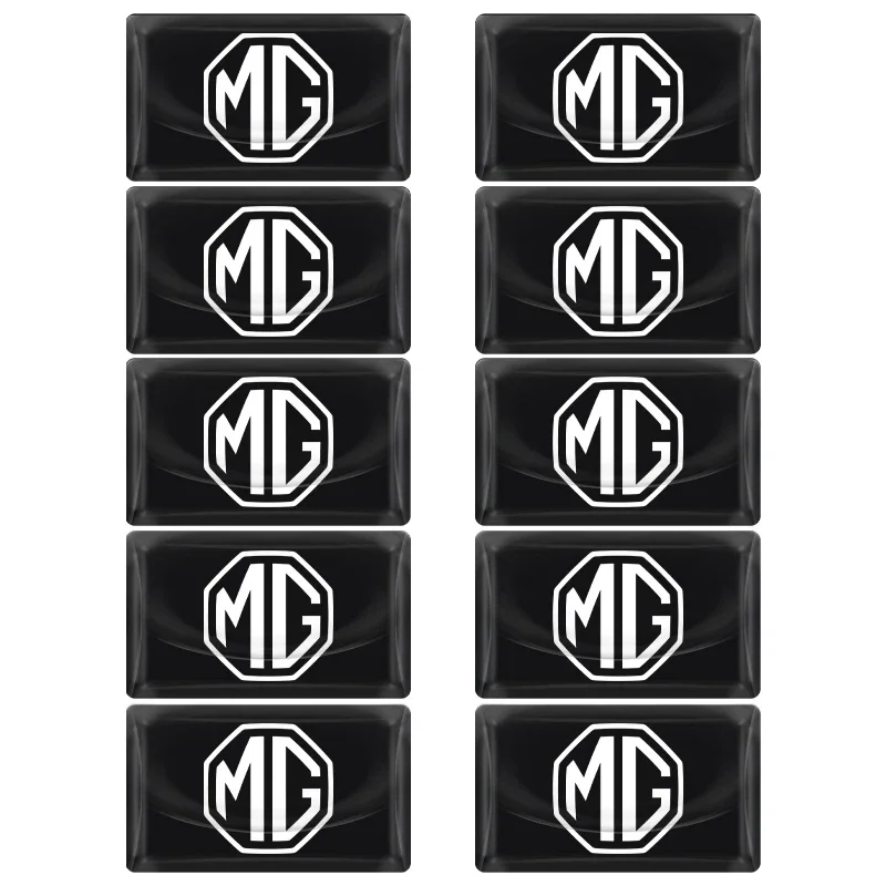 MG Steering Wheel Decorative Badge Epoxy Resin Style 10Pcs For MG4 EV MG3 ZS MG6 MG7 HS GT MG5 Pilot Interior Accessory