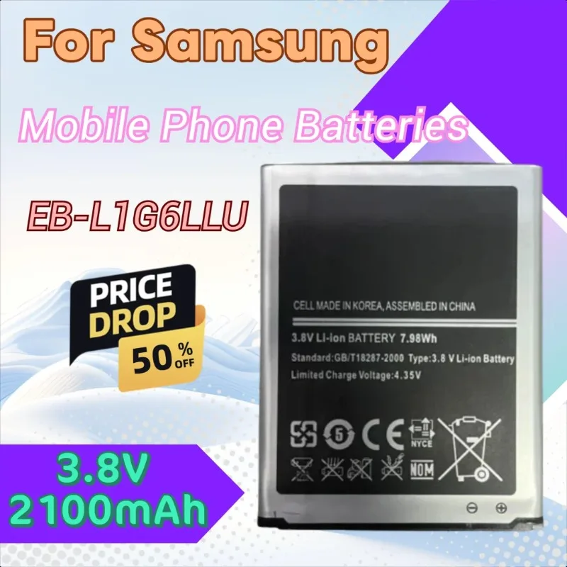 EB-L1G6LLU 3.8V 2100mAh Replacement Battery for Samsung Galaxy S3 I9300 I9308 I535 I9300i L710 New High Quality