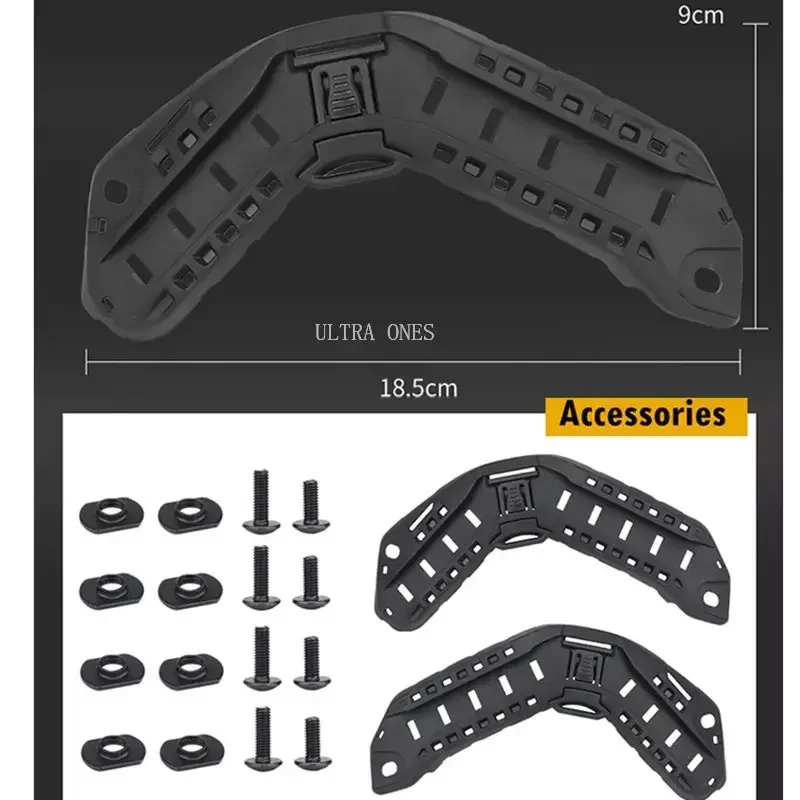 Tactical Helmet Side Guide Rail 1 Set ARC Helmet Mount Rails Shooting Hunting Fast Helmet Accessories