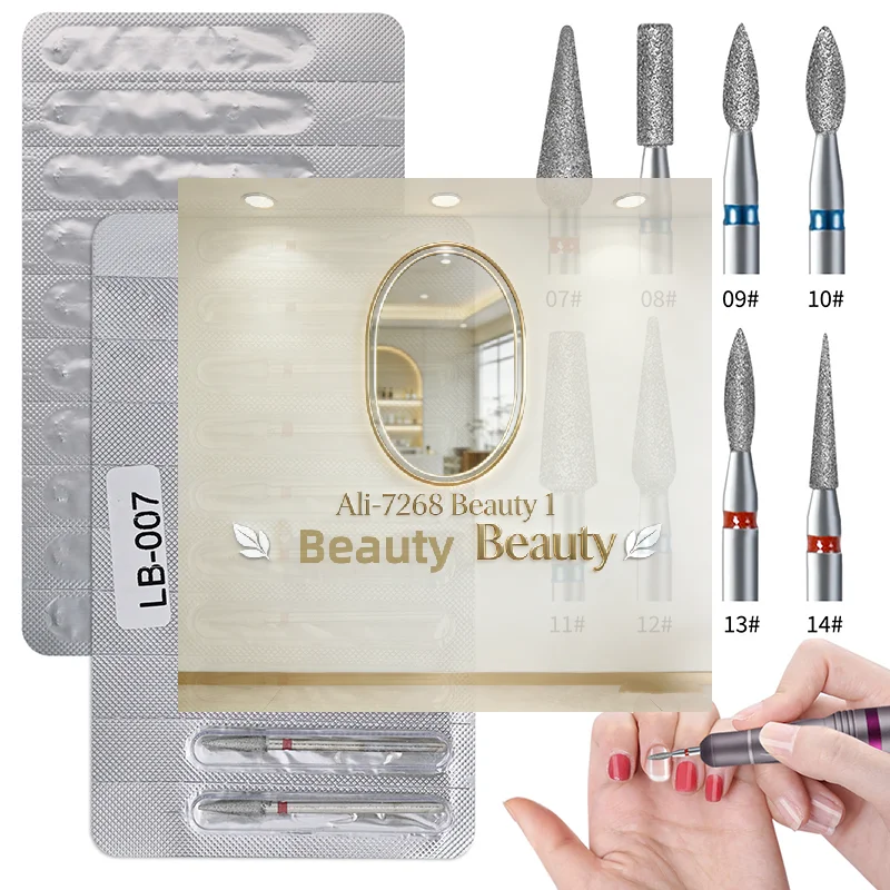 10Pcs  Milling Cutter For Manicure Electric Nail Drill Bits Accessory Pedicure Machine Nail File Gel Remover Tool