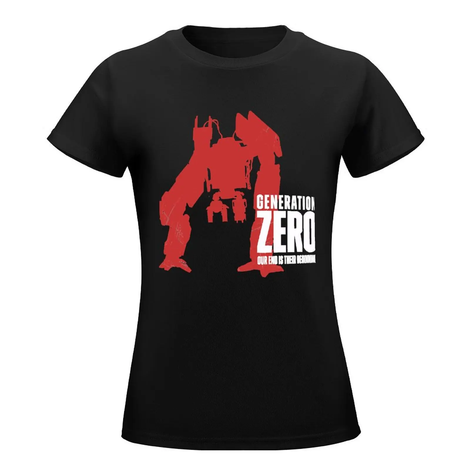 Camiseta clásica Generation Zero para mujer, Ropa de señora, camisetas divertidas de gran tamaño para mujer, gráfico