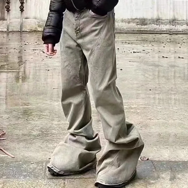

High Street Men's Casual Pants Men Trousers Techwear Owens Jeans for Man Fashion Full Length Men's Clothing