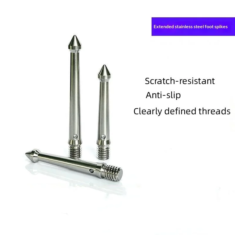 1pcs Tripod Foot 3/8 Screw 1/4 Inch M8 Stainless Steel Replacement Part Monopod Spikes Mount Nail 70mm/90mm Long With Wrench