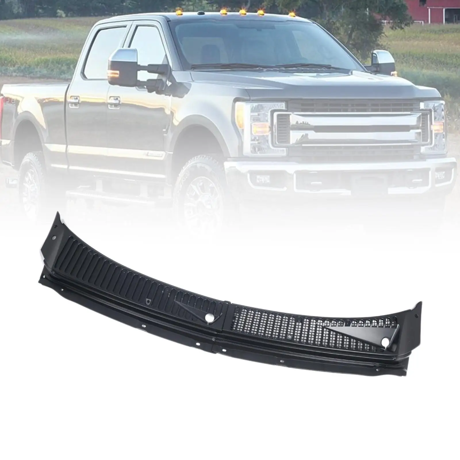 2Pcs Wiper Cowl Grilles Parts 4C3Z-25022A69-aaa Sturdy Professional Windshield Window Cowl Covers Replacement for F-550