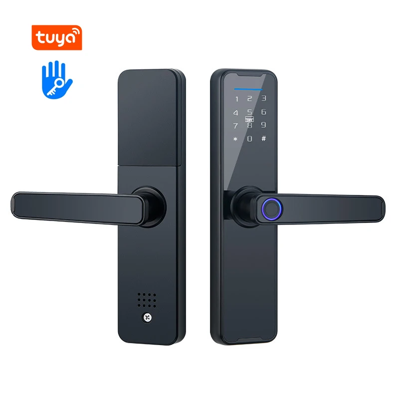 Goking Interior Electronic Tuya App Wifi Mechanical Keyless Entry Door Handle Ttlock Smart Lock Hotel Fingerprint For Front Door