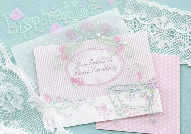 JIANQI Rosengarten Kleine Gegenstände Klebeband Retro Pflanzen Maskierband Washi Tape Scrapbooking Aufkleber Etiketten Schreibwaren – Detail 13