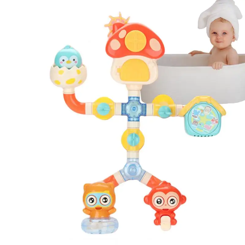 Giocattoli da bagno dei cartoni animati Giocattolo da bagno dei cartoni animati per il bagno dei bambini Giocattolo per vasca da bagno con potenti ventose per piscina Vasca da bagno Doccia e