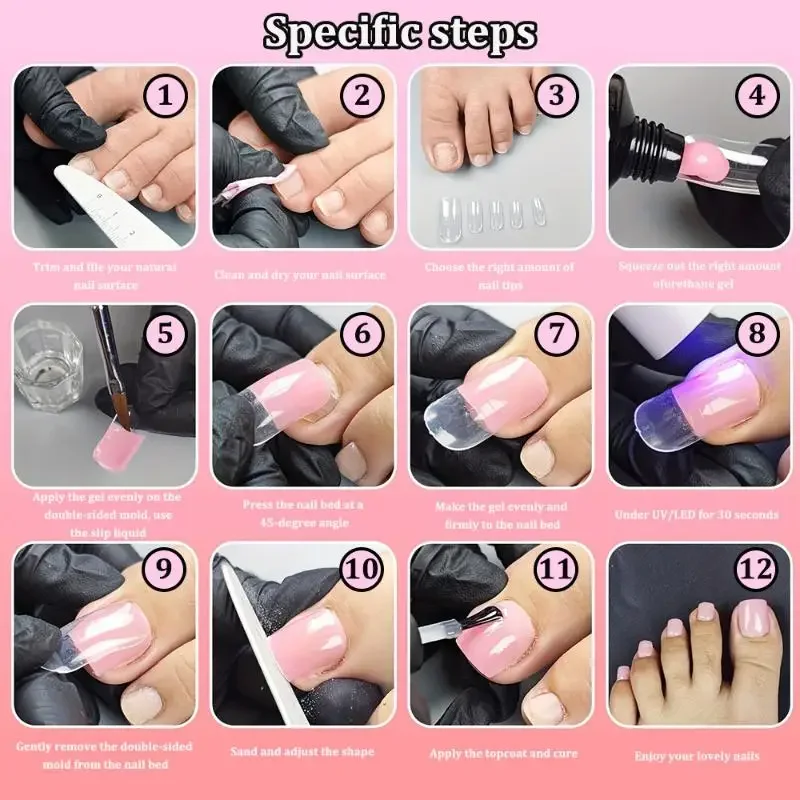 150 قطعة/صندوق تو أشكال أظافر مزدوجة ل بولي تمديد هلام أظافر أشكال مزدوجة قابلة لإعادة الاستخدام غطاء كامل قوالب أكريليك أشكال علوية 15 أحجام #3