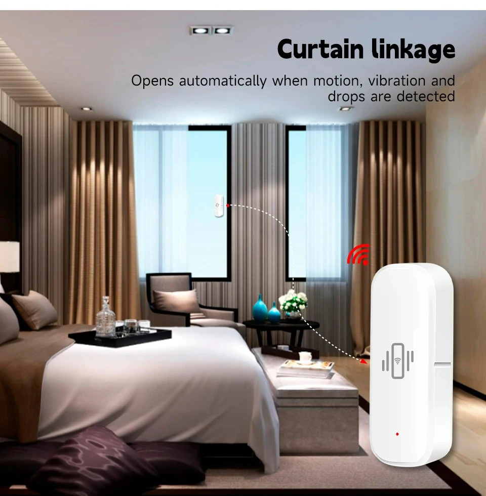 Tuya 스마트 WiFi 진동 센서 실시간 모니터링 스마트 라이프 앱 원격 제어 홈 보안 Alexa 및 Google Home 지원