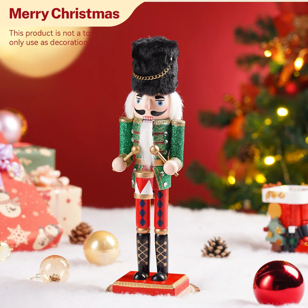 Marionnette de soldats casse-noisette de noël 30CM, décoration artisanale, cadeau de décoration de fête de noël et du nouvel an