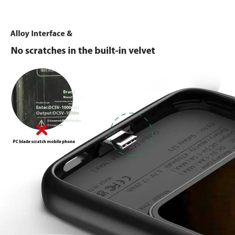 Xilecaly Battery Charger Case for Samsung S25 Ultra S25+ S25 Edge Portable External Power Bank Cover For A15 A16 A35 A36 A54