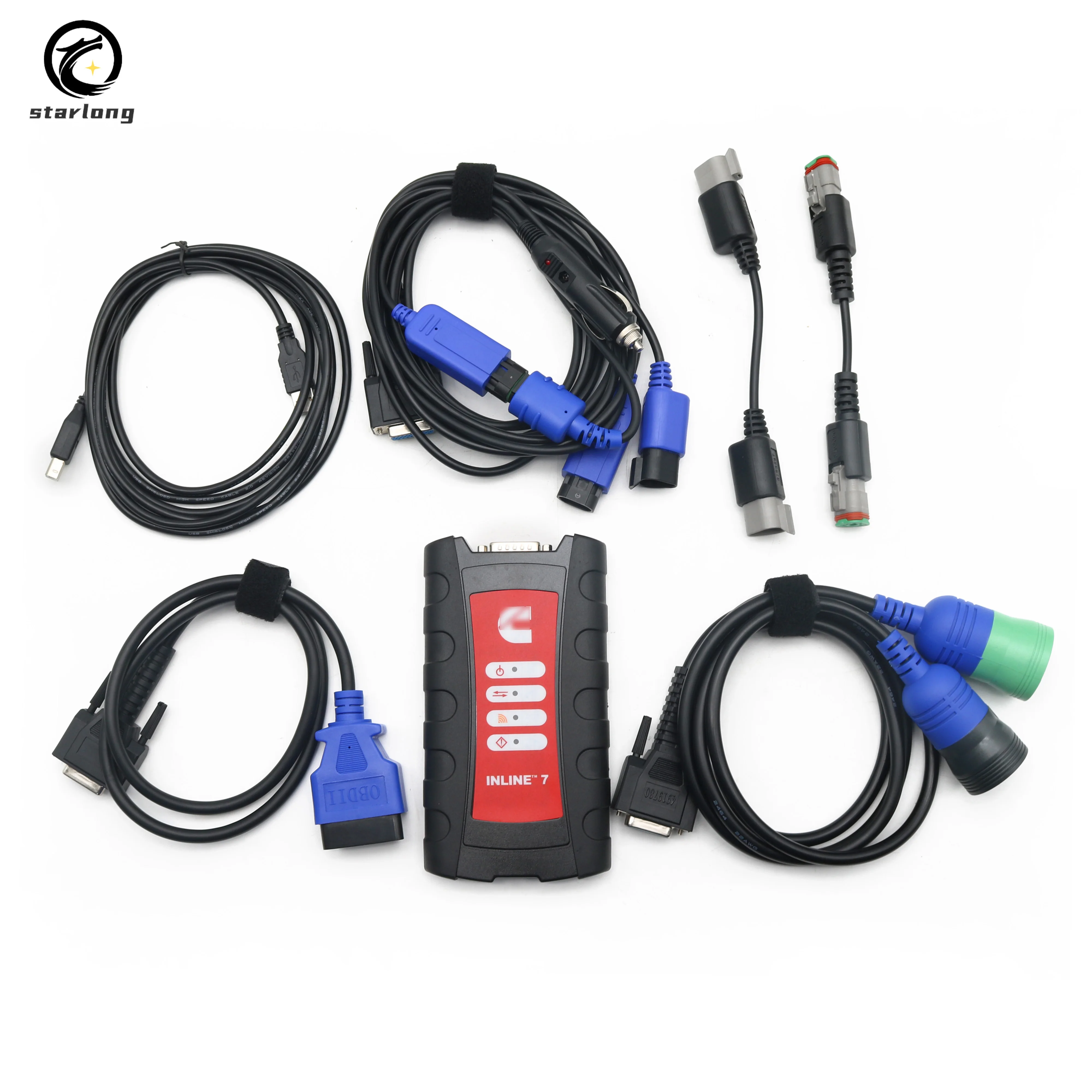 for Cummins INLINE 7 Data Link Adapter for Cummins Truck Diagnostic Tool With for Cummins Insite 8.9 Software With computer CF53