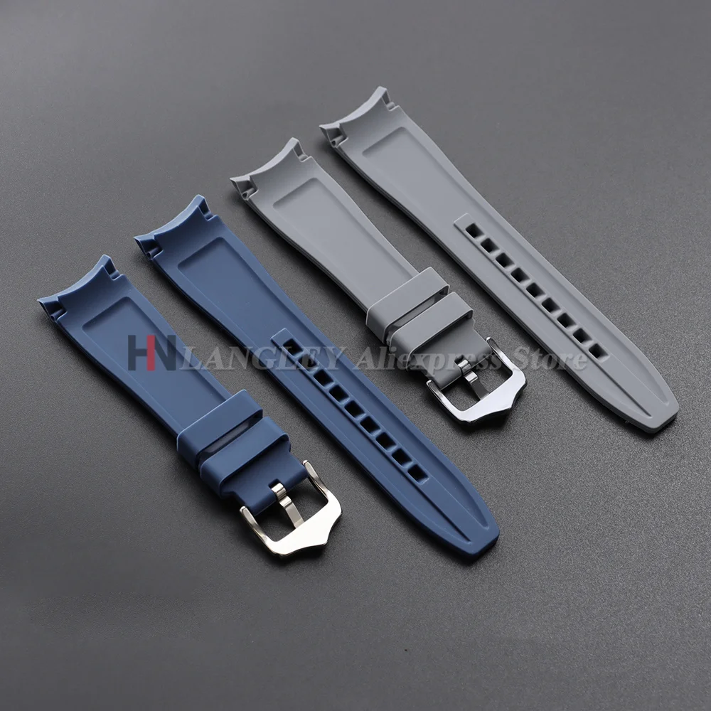 20mm22mm für Rolex Gummiarmband für Omega & für Swatch Herren Damen Gebogenes Ende Silikon-Uhrenarmband für Citizen Sport Wasserdichtes Armband – Detail 14