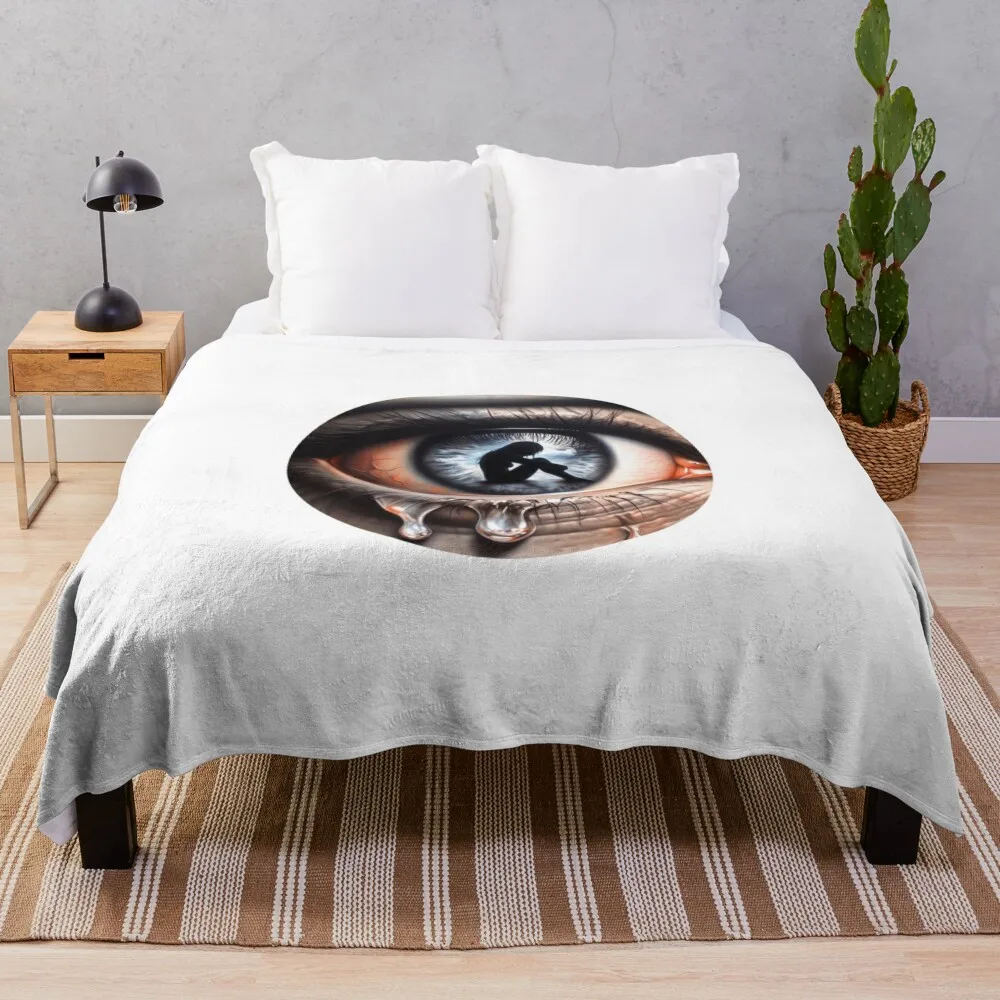 Behind The Eyes Throw Blanket Cute For Decorative Sofa Blankets