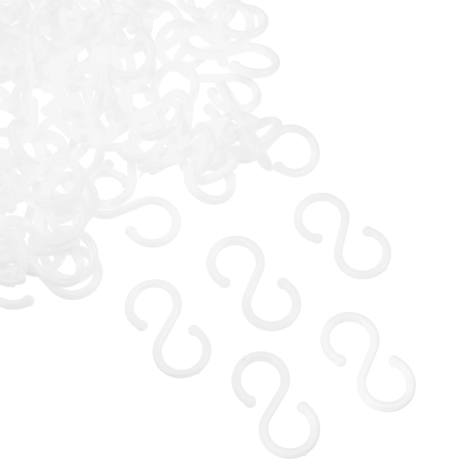 

100 Pcs String Light Hooks S Shape Hangers Multi Functional Kitchen Utensils Bathroom Towels Clothes Heavy Duty Wall Closet Door