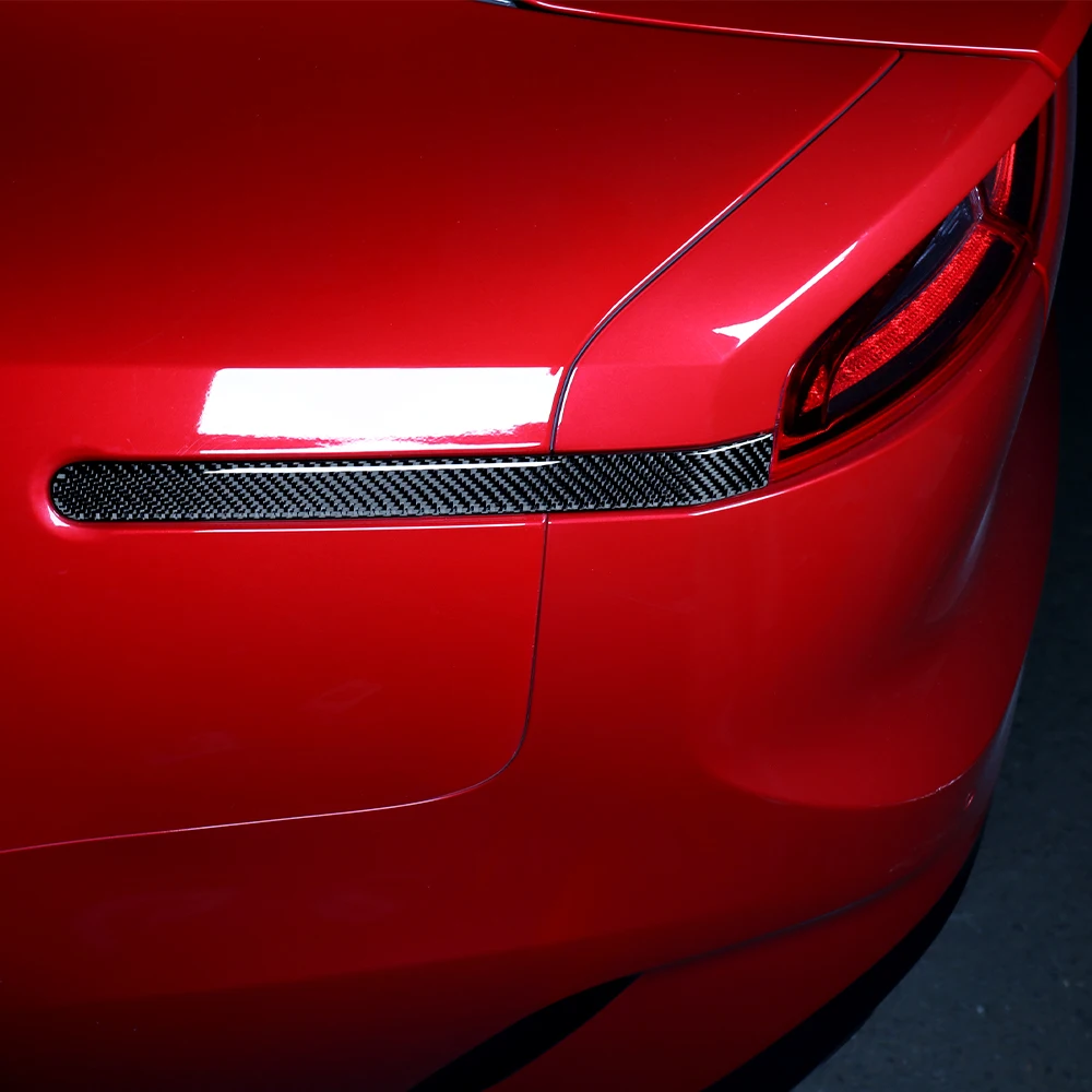 

For Kia Stinger 2018-2023 2PCS Carbon Fiber Rear Tail Light Cover Trim Accessories Styling Mouldings