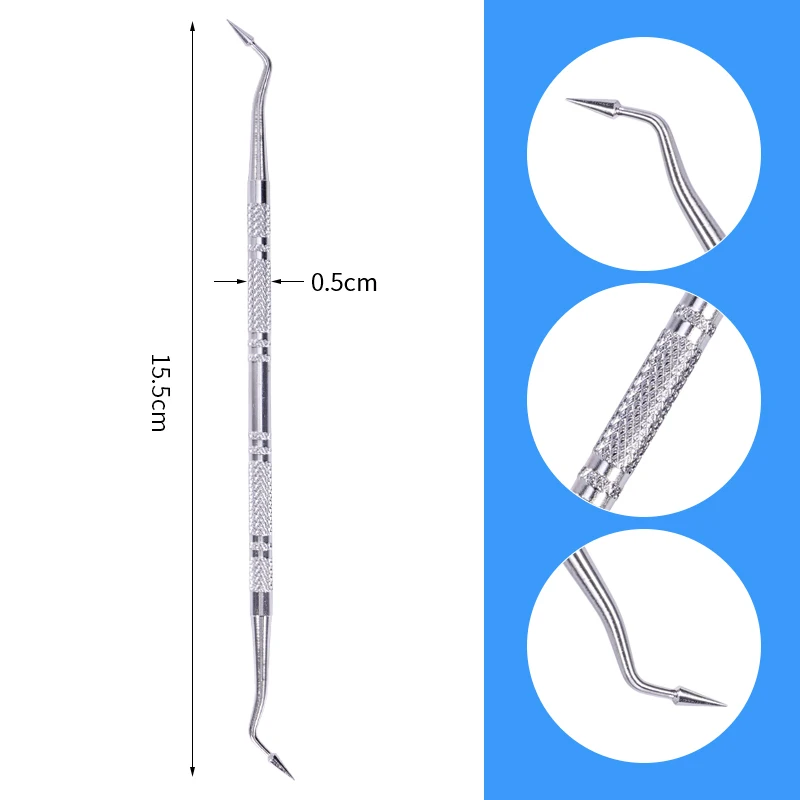 2Pcs Dental Double Ends Root Filling Tool Restoration Spatula Stainless Steel Composite Filling Resin Instruments Lab Tools