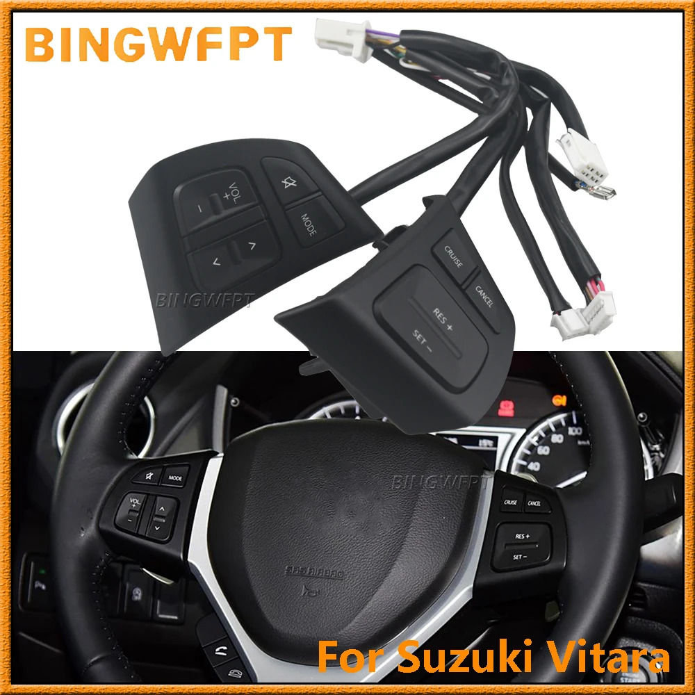 

Audio Volume Switch Multifunction Steering Wheel Radio Music Mute Mode Control Button For Suzuki Vitara car accessories