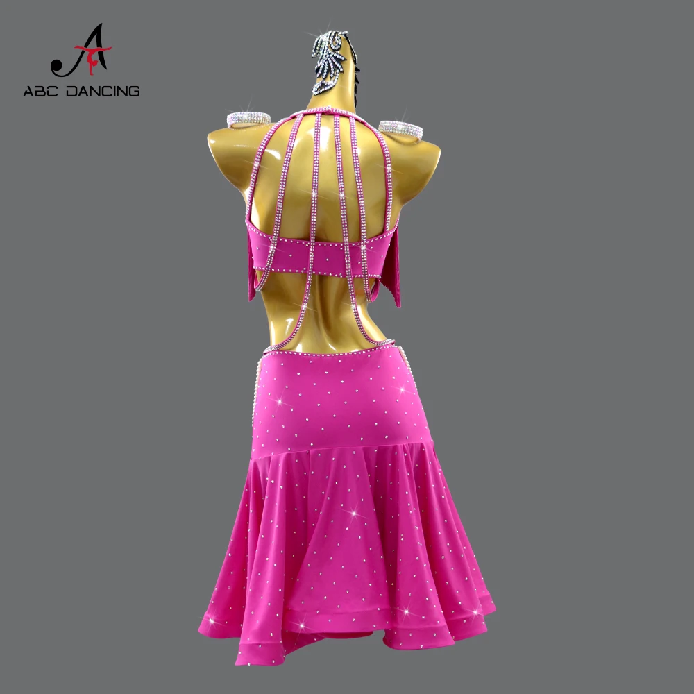 ชุดเต้นรำละตินสำหรับผู้หญิง ชุดเต้นรำ กระโปรง เซ็กซี่ สง่างาม ชุดสำหรับงานพรอม การแข่งขัน ชุดกีฬาสำหรับเด็กผู้หญิง ชุดฝึกซ้อม ชุดแสดงปี 2025