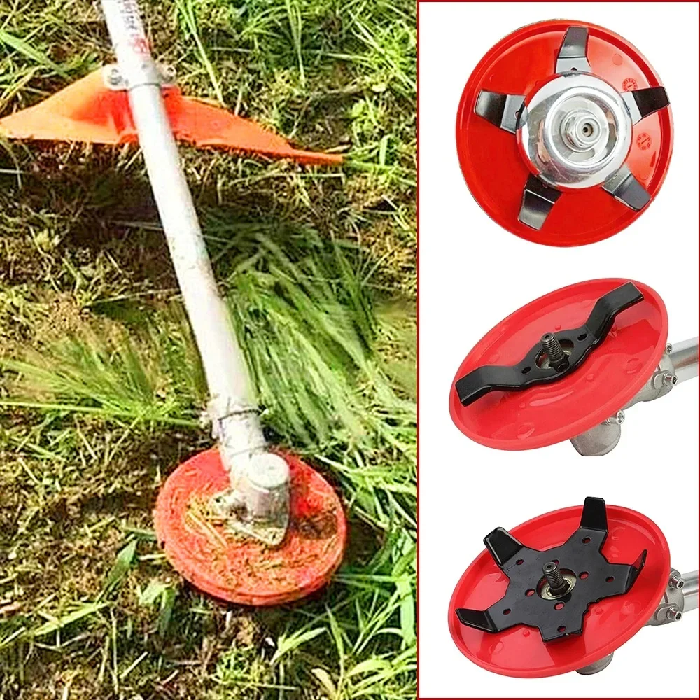 Universal Multi-functional Trimmer Head for Lawn Mower Garden Tool Parts Brush Weed Cutter Blades Steel Hedge Grass Trimmer Head